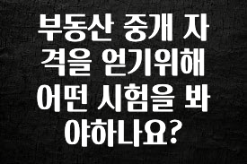 이거 아직도 몰라? 부동산 중개 자격을 얻기위해 어떤 시험을 봐야하나요? 알짜배기만 골라가세요