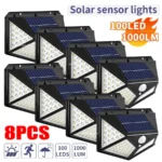 꾸준히 잘 팔리는 이유? 1-8PCs 모션 센서와 다기능 LED 태양 빛 야외 정원 안뜰 방수 장식 140 ° 조명 벽 램프 알려드립니다
