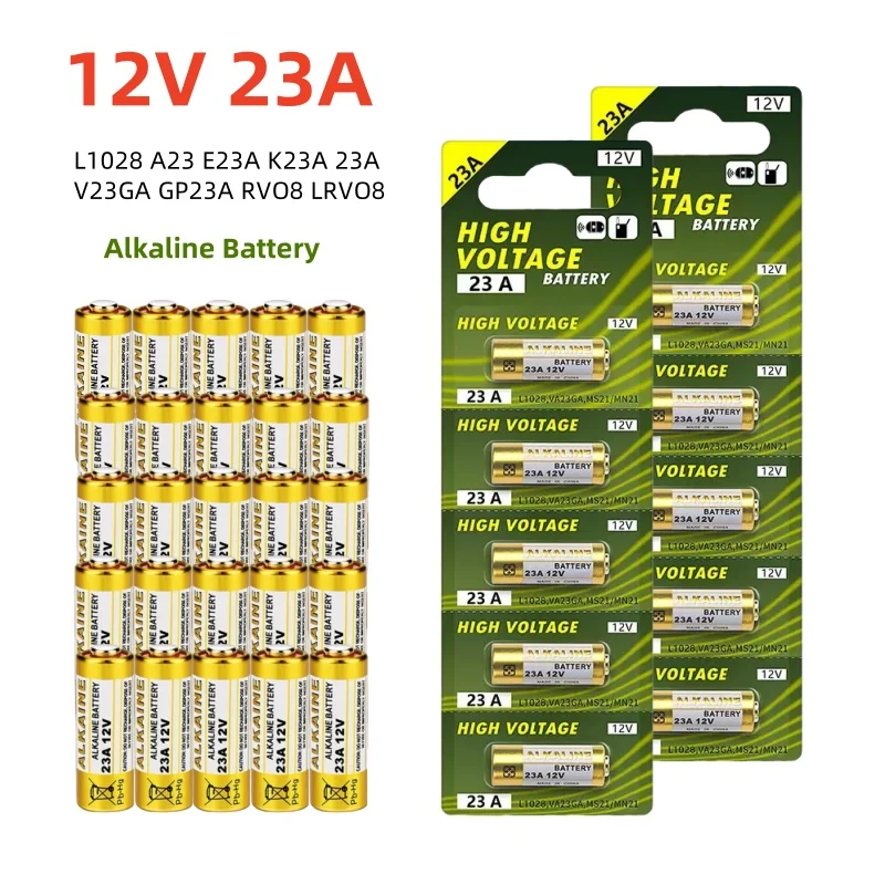 바로 준비가능 12V 23A 배터리 23GA A23S E23A EL12 MN21 V23GA GP23A LRV08 초인종 원격 제어 전기 장난감 A23 알카라인 배터리 팩 관심이 뜨거운 이유 입니다