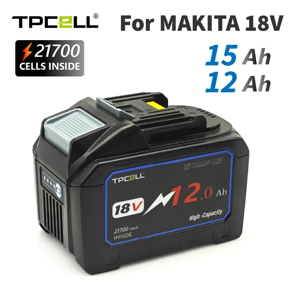 꿀 소식 Makita 18V 21700 용 TPCELL 12Ah/15Ah BMS가있는 교체 LXT BL1850 BL1840 용 배터리 교체 업데이트된 소식입니다