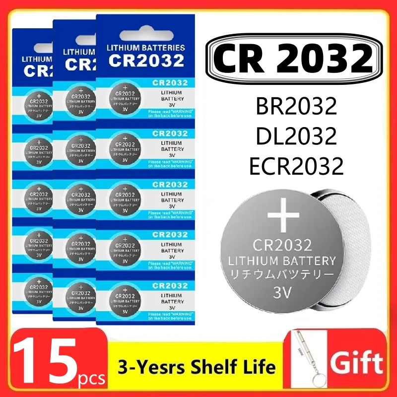 질리지 않는 2-60PCS CR2032 CR 2032 버튼 배터리 3V 리튬 배터리 시계 장난감 계산기 자동차 원격 제어 버튼 코인 셀 기억하세요