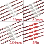 엄마아빠가 좋아하는 10/5/2 쌍 소형 미니 JST 1.25mm PH2.0 XH2.54 2 핀 남성 여성 플러그 잭 커넥터 케이블 JST 1.25/2.0/2.54 2P 전자 와이어 확인해보세요