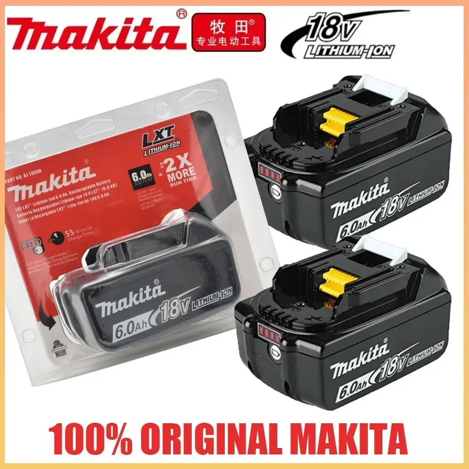 신상특집 Makita 18V 배터리 BL1830B BL1850B BL1850 BL1840 BL1860 BL1815 교체용 리튬 배터리용 100% 오리지널 Makita 6Ah/5Ah/3Ah 요약정리