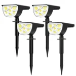 BEST&HOT아이템 선정 1/2/4PCS 태양 스포트 라이트 68/72 LED 야외 정원 태양 풍경 스포트 라이트 방수 3 모드 벽 조명 문 뒷마당 차고 실간 리뷰