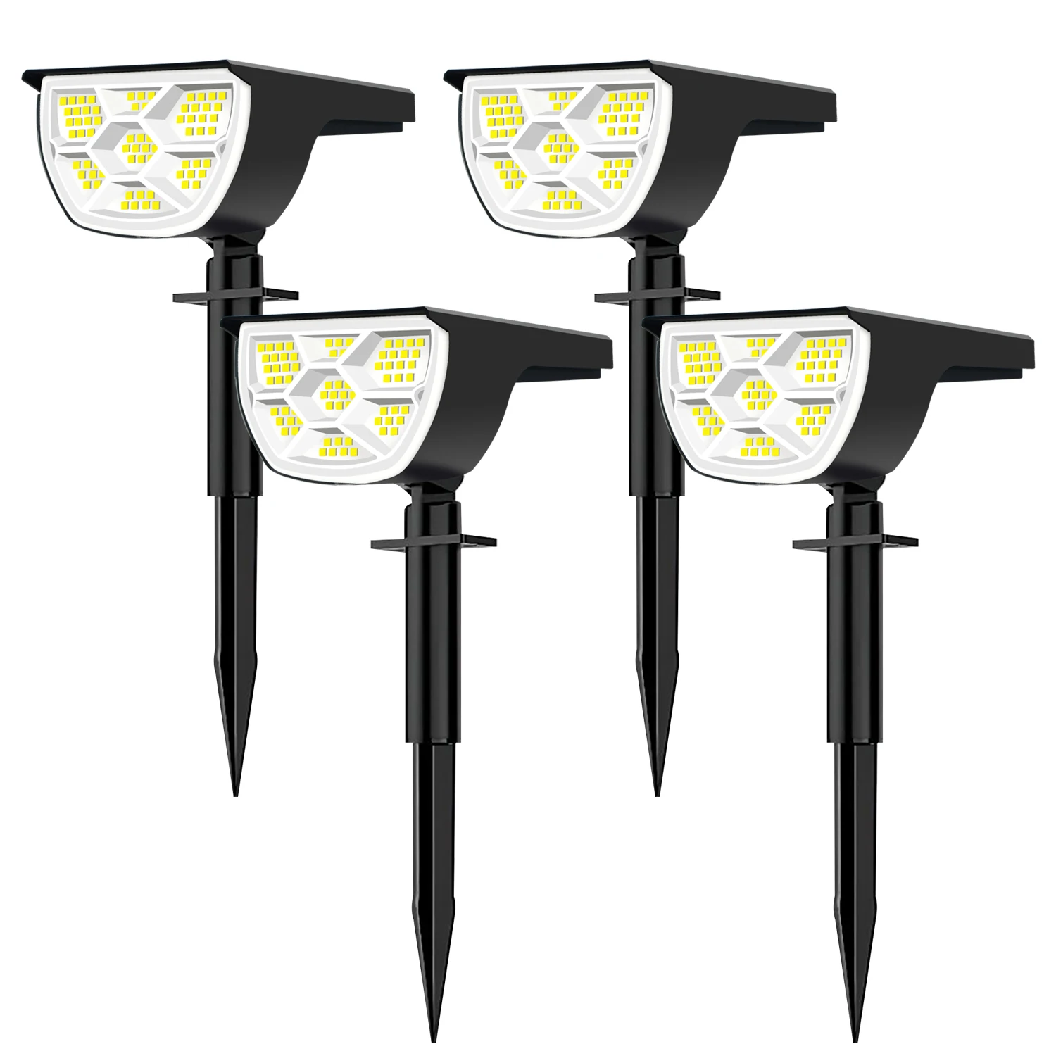 BEST&HOT아이템 선정 1/2/4PCS 태양 스포트 라이트 68/72 LED 야외 정원 태양 풍경 스포트 라이트 방수 3 모드 벽 조명 문 뒷마당 차고 실간 리뷰