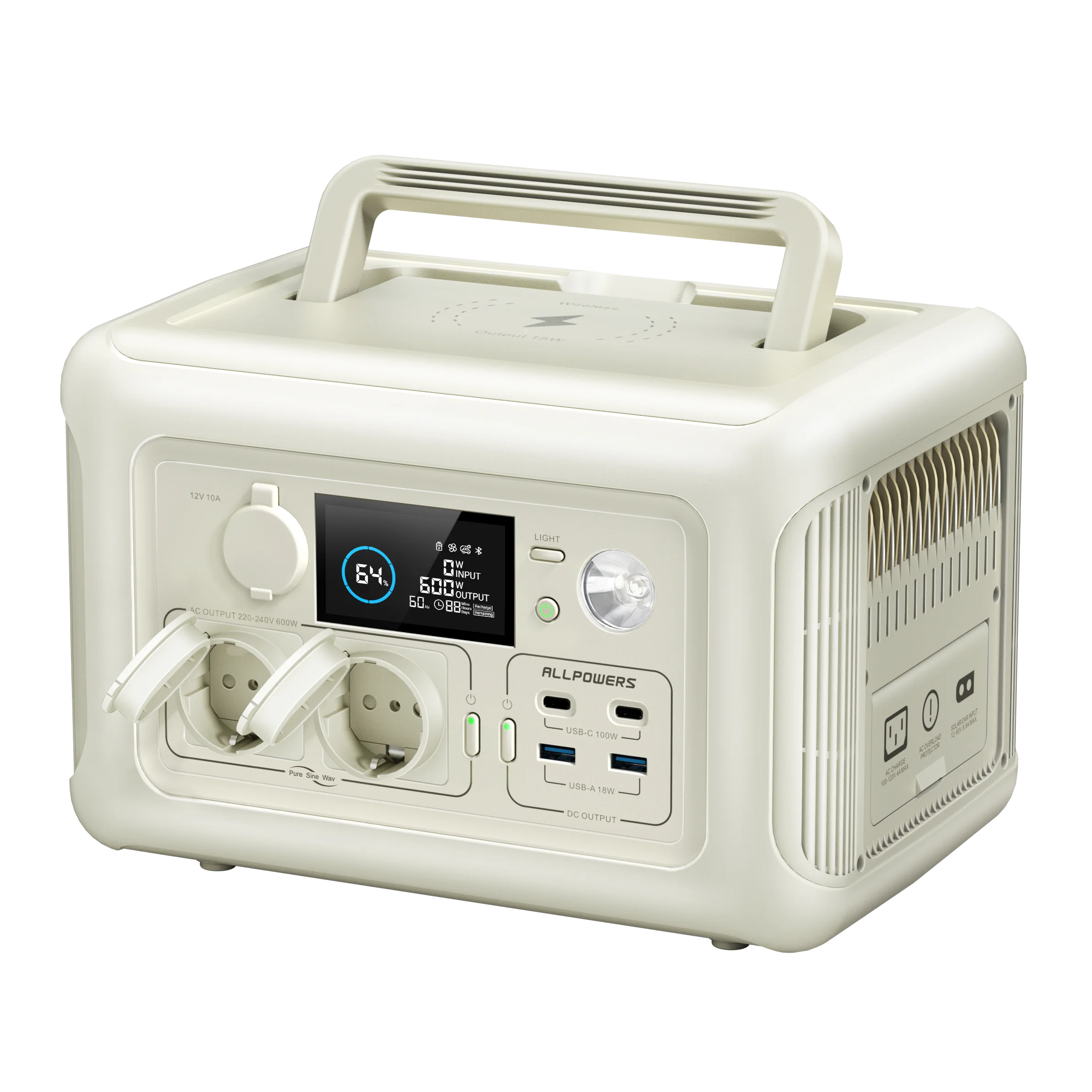 정성을 담은 ALLPOWERS R600 휴대용 발전기 299Wh 600W Powerstation(AC 콘센트 포함) 가정용 텐트용 LiFePO4 배터리 야외 RV 캠핑 군말없이 소개합니다