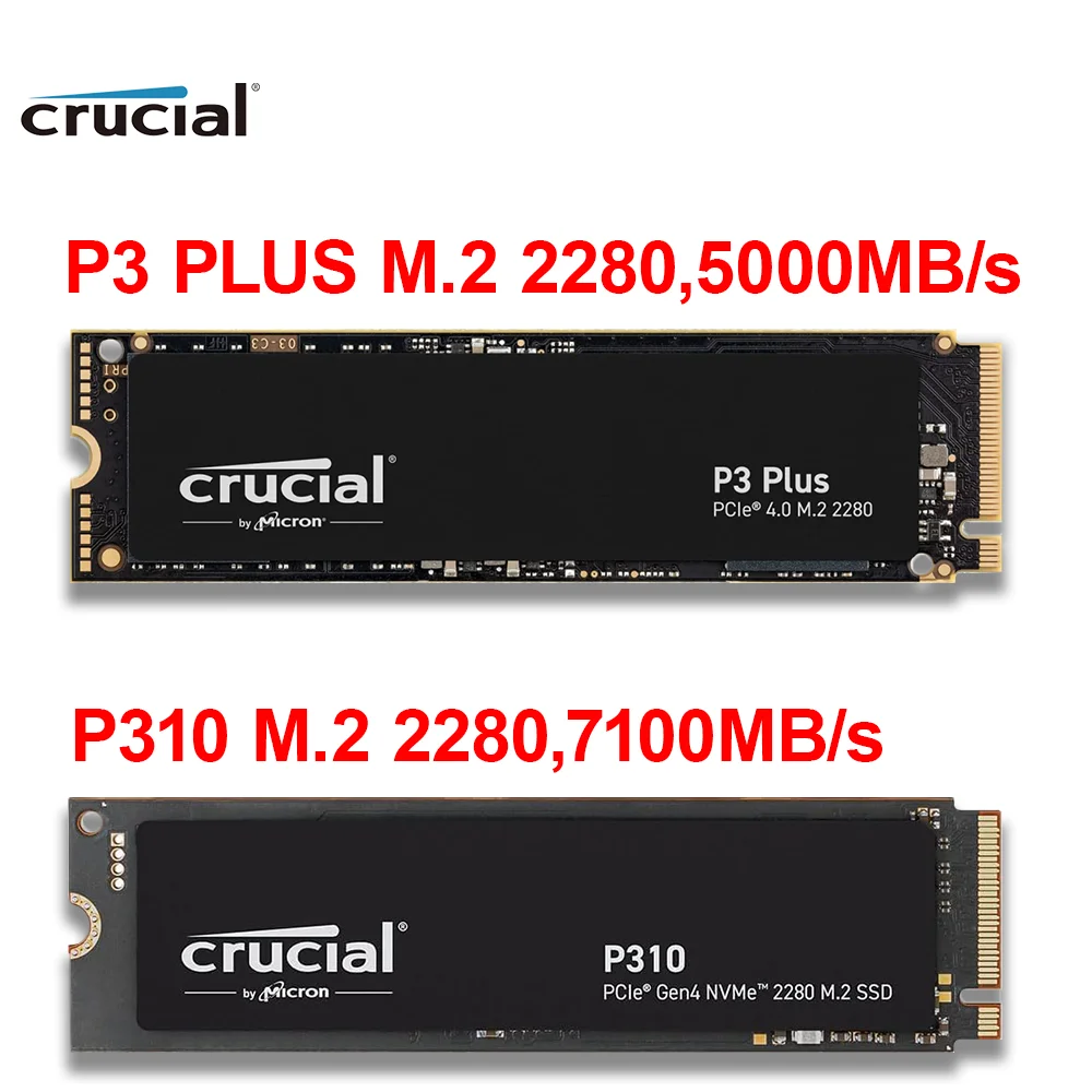 실시간 반응 터진 Crucial P3 Plus 1TB PCIe Gen4x4 3D NAND NVMe M.2 SSD 500GB 1TB 2TB(OEM 패키지) 및 Crucial P310 PCIe Gen4 nvme SSD 지금 소개할게요