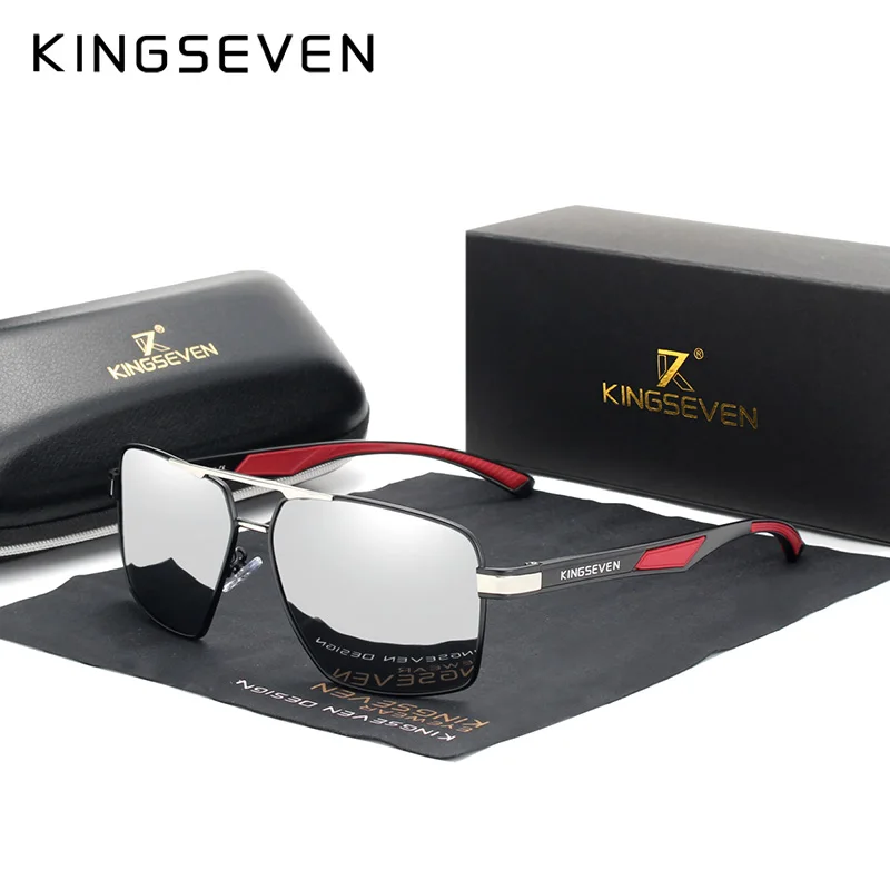 꼭 보고싶은 KINGSEVEN 알루미늄 남성용 선글라스 편광 렌즈 브랜드 레드 디자인 템플 선글라스 코팅 미러 안경 Oculos de sol 7719 30초면 확인 가능합니다