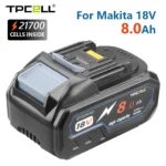 올해 꼭 알아두기 Makita 18V 21700 배터리 전동 공구 용 TPCELL 18V 8AH BMS가있는 18 V 스크루 드라이버 용 리튬 이온 교체 LXT BL1850 BL1840 꼭 알아두세요