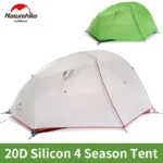 美친 소식 Naturehike 스타 리버 2 캠핑 텐트 4 시즌 1-2 사람 야외 하이킹 20D 실리콘 방수 더블 레이어 초경량 사이클링 핫한 정보입니다