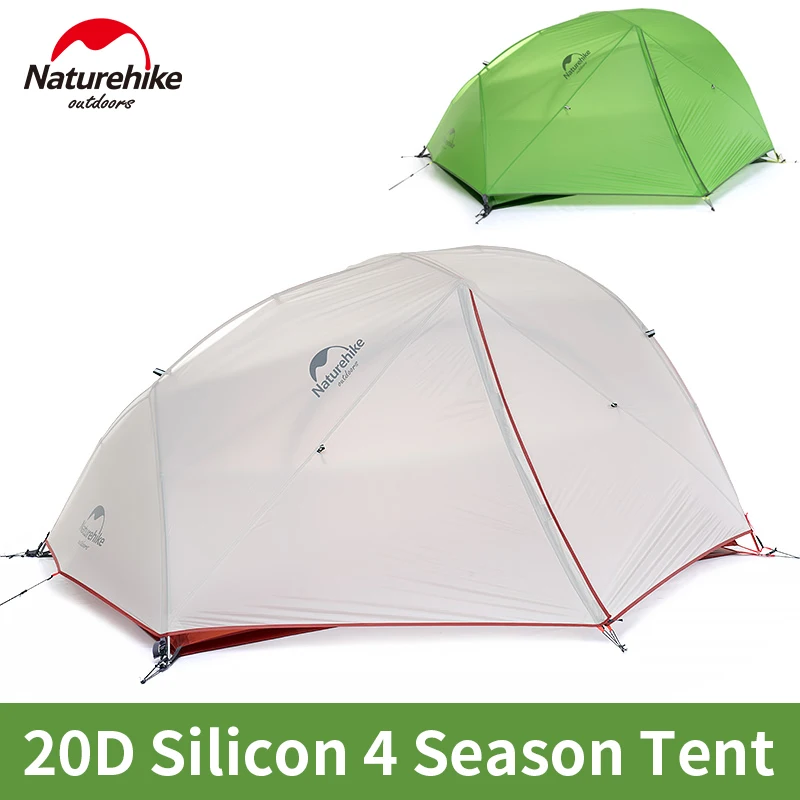 美친 소식 Naturehike 스타 리버 2 캠핑 텐트 4 시즌 1-2 사람 야외 하이킹 20D 실리콘 방수 더블 레이어 초경량 사이클링 핫한 정보입니다