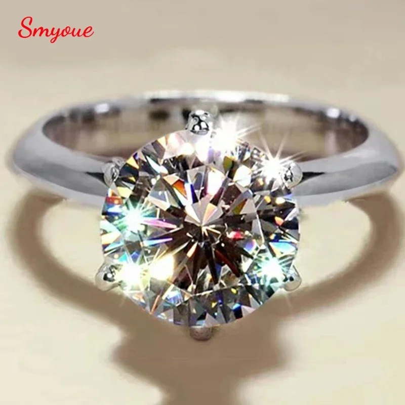 오늘은 이거 어때? Smyoue GRA 인증 1-5CT Moissanite 반지 VVS1 Lab 다이아몬드 솔리테어 반지 여성용 약혼 약속 웨딩 밴드 쥬얼리 알짜배기만 골라가세요