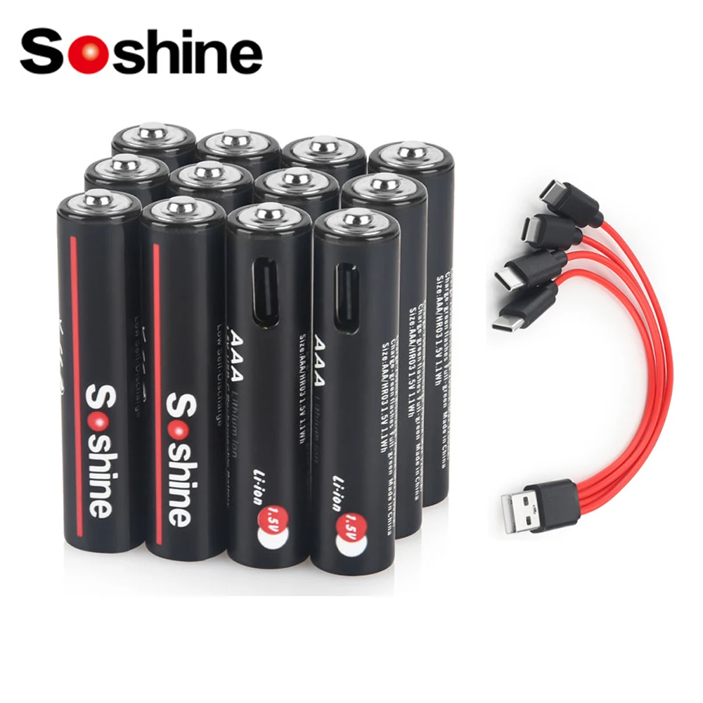 요즘 “다” 여기서 한대 Soshine USB 1100mWh 리튬 배터리 1.5V AAA 1100mWh 충전식 배터리 원격 제어 무선 마우스용 1000회 사이클 실시간 리뷰입니다