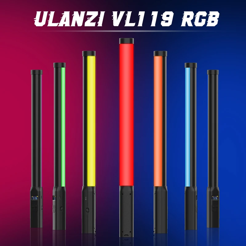 이게 진짜라고? Ulanzi VL119 핸드 헬드 RGB 다채로운 스틱 라이트 19.68 인치 핸드 헬드 LED 라이트 완드 CRI 95 + 2500K-9000K 사진 스튜디오 램프 핫한 정보입니다