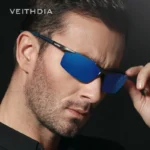 패키지 VEITHDIA 사이클링 선글라스 남자 패션 편광 된 UV400 럭셔리 브랜드 디자이너 빈티지 운전 야외 태양 안경 남성 V6588 실사용 후기
