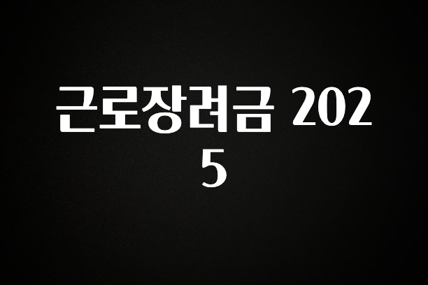 엄마아빠가 좋아하는 근로장려금 2025 좋은 정보