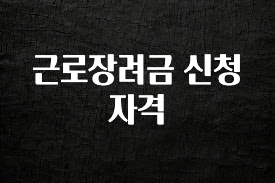 찐공개 근로장려금 신청자격 후회하지 않습니다