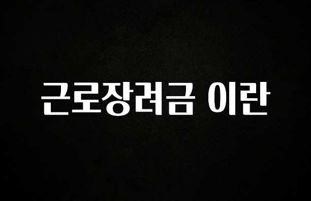 놓치지말고 근로장려금 이란 요약정리