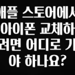 진심이 담긴 애플 스토어에서 아이폰 교체하려면 어디로 가야 하나요? 실사용 후기