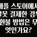 빠르게 확인 하세요! 애플 스토어에서 잘못 결제한 경우 환불 방법은 무엇인가요? 좋은 정보