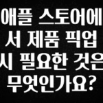 꼭 봐야하는 이유 애플 스토어에서 제품 픽업 시 필요한 것은 무엇인가요? 후회하지 않습니다