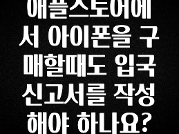 검색량 증가한 애플스토어에서 아이폰을 구매할때도 입국신고서를 작성해야 하나요? 알짜배기만 골라가세요