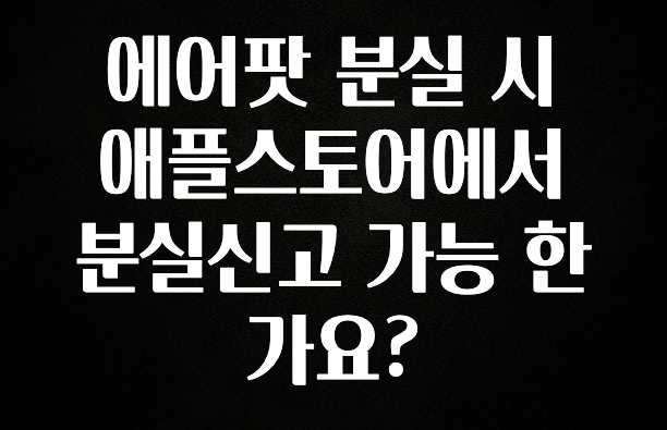유튜브에서 난리난 정보 에어팟 분실 시 애플스토어에서 분실신고 가능 한가요? 리뷰 해보겠습니다