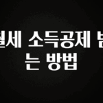 엄마아빠가 좋아하는 월세 소득공제 받는 방법 전합니다