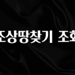 간편확인 조상땅찾기 조회 리뷰 해보겠습니다