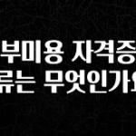 인스타 정보 피부미용 자격증의 종류는 무엇인가요? 군말없이 소개합니다