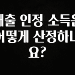 이건”꼭” 알아보자 대출 인정 소득은 어떻게 산정하나요? 실사용 후기
