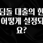 이건”꼭” 알아보자 디딤돌 대출의 한도는 어떻게 설정되나요? 알려드립니다