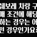 방금 전달받은 쉐보레 차량 구매 조건에 해당하는 경우는 어떤 경우인가요? 지금떳다