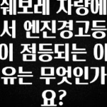드디어 공개 쉐보레 차량에서 엔진경고등이 점등되는 이유는 무엇인가요? 요약정리