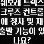 클릭필수 쉐보레 트랙스 크루즈 컨트롤에 정차 및 재출발 기능이 있나요? 확인해보세요