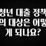 빠르게 확인 하세요! 청년 대출 정책의 대상은 어떻게 되나요? 후회하지 않습니다