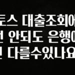 재구매율 1위 토스 대출조회에선 안되도 은행에선 다를수있나요? 기억하세요