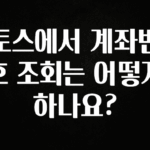 요즘 이게 유행 토스에서 계좌번호 조회는 어떻게 하나요? 군말없이 소개합니다