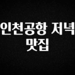 안보면 손해인 이유? 인천공항 저녁 맛집 1분이면 확인가능 합니다