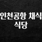 인플루언서가 공개한 인천공항 채식 식당 실간 리뷰