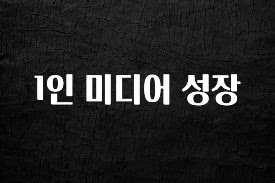 (2025 업데이트) 1인 미디어 성장 1분이면 확인가능 합니다