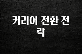 사랑을 담은 커리어 전환 전략 바로 소개합니다.