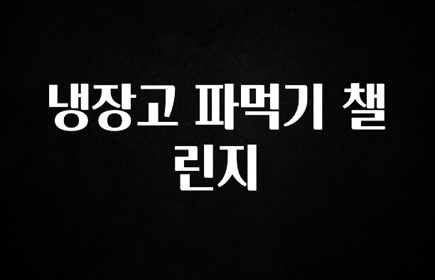 유튜브에서 난리난 정보 냉장고 파먹기 챌린지 확인해보세요